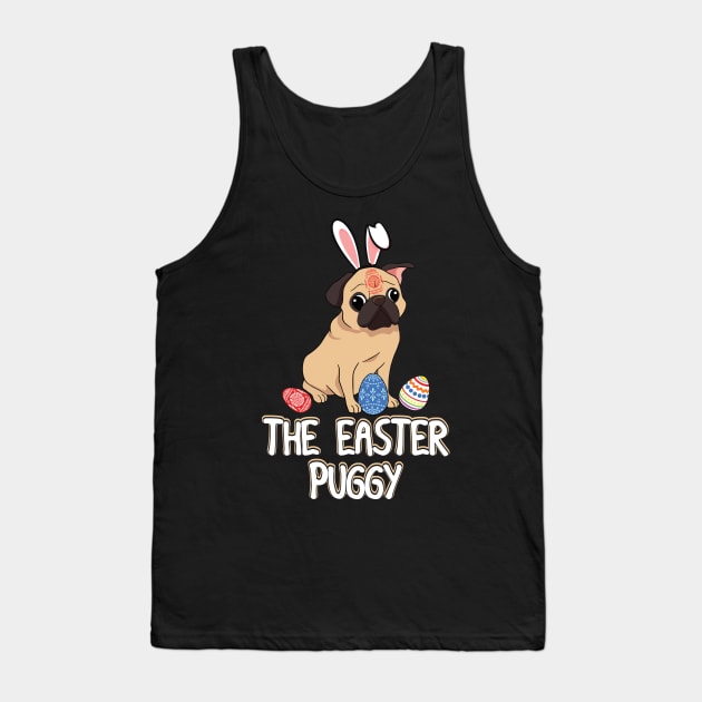 Pug Dog The Easter Puggy Pug Easter Day Tank Top by paola.illustrations